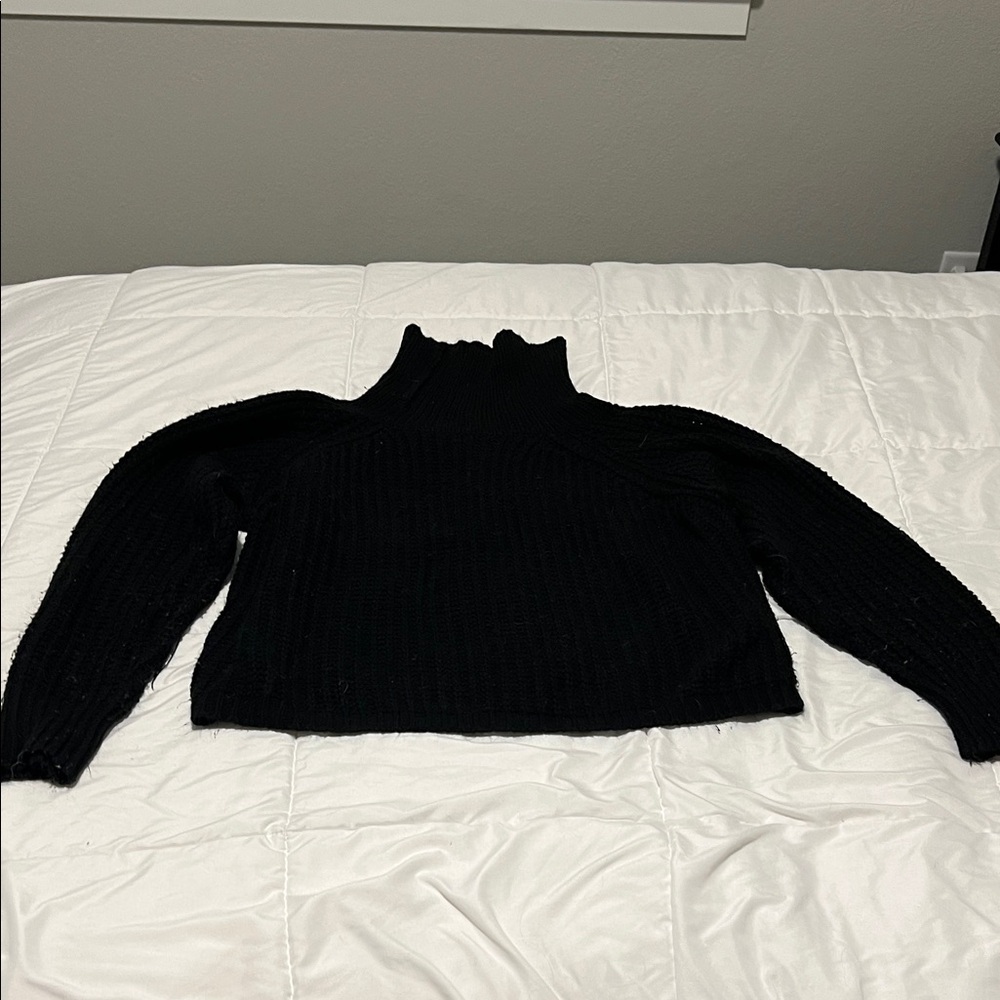 SHEIN Classic Black Turtleneck Sweater